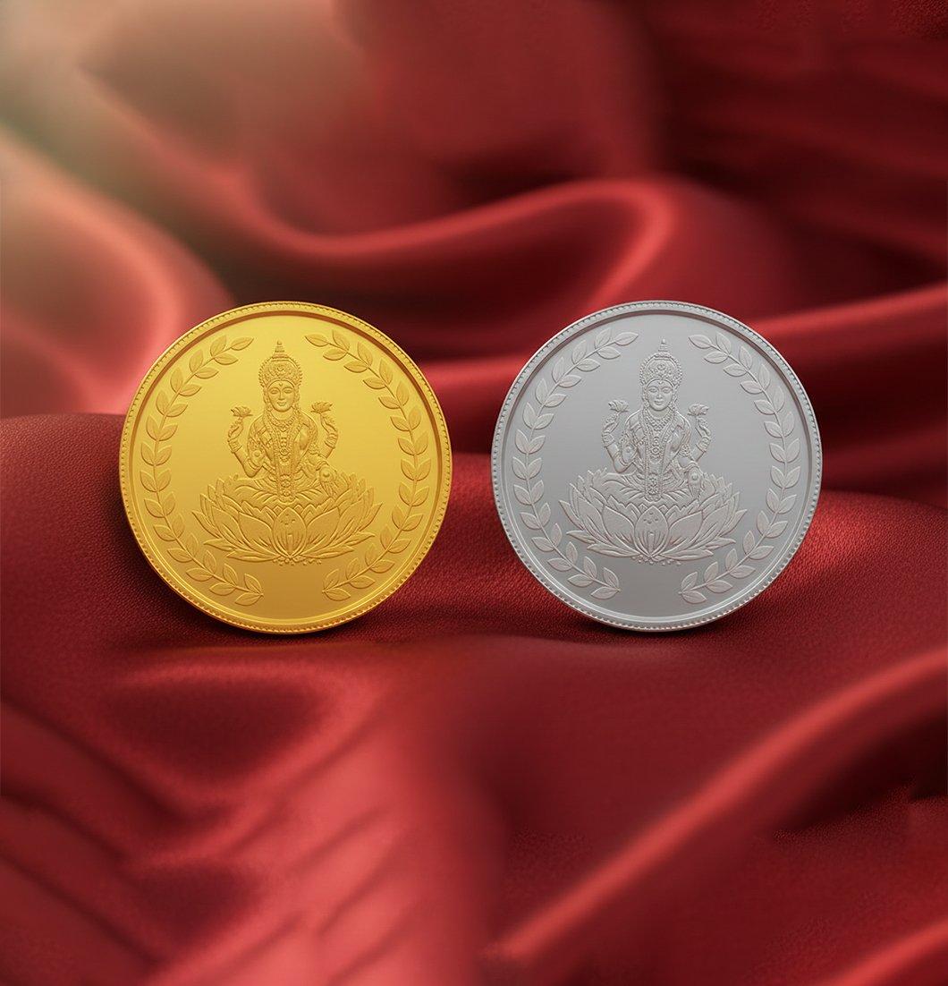 Gold and silver coins and bars